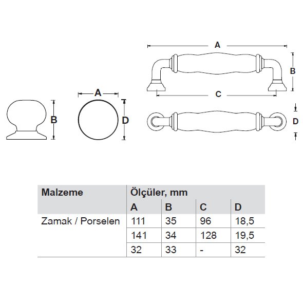 Country Tarzı Mobilya Kulpları