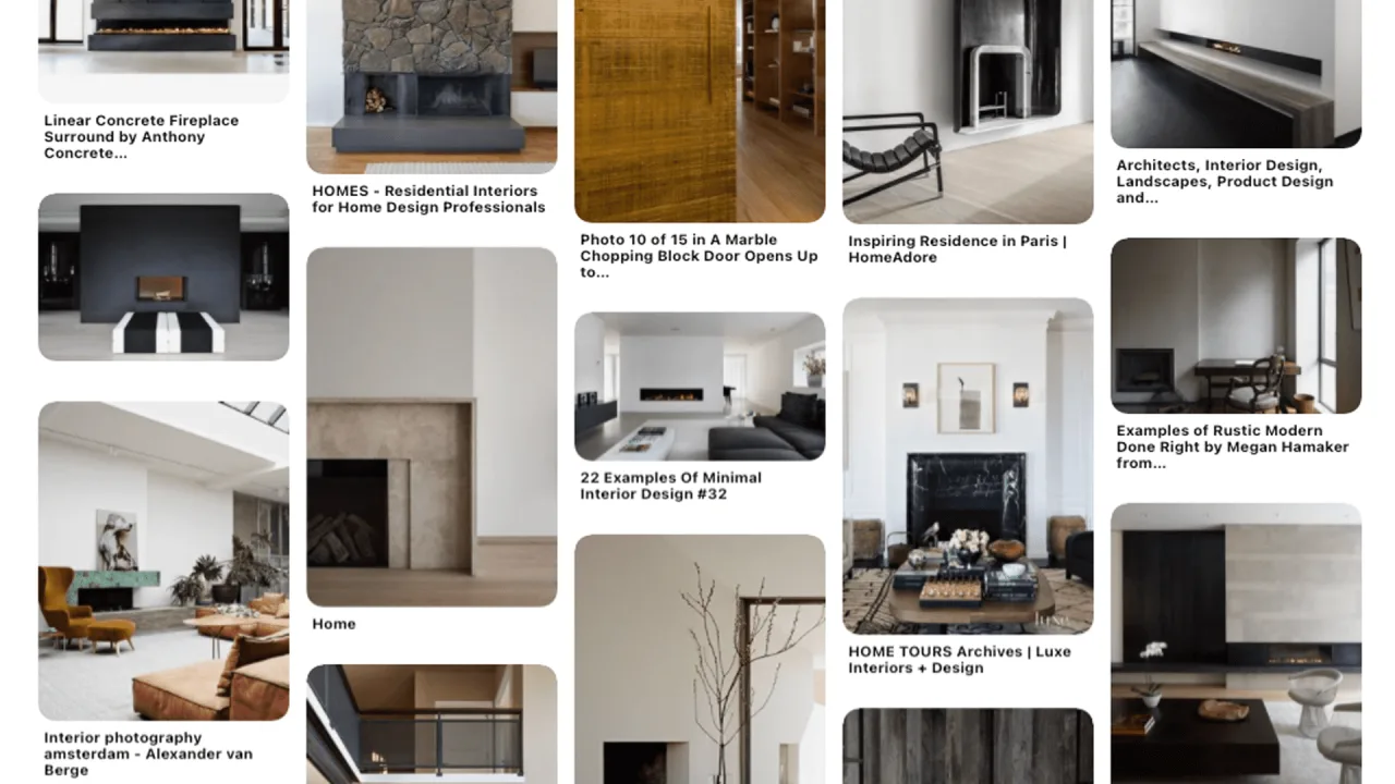 Pinterest'te dekorasyon fikirlerinden oluşan pano